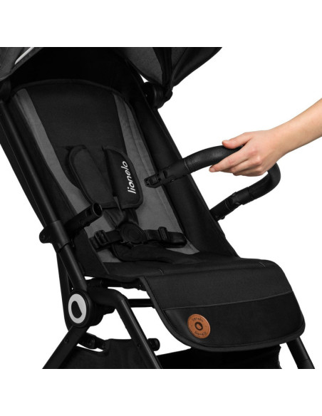 BN-LO-CLOE_GREY_STONE,Lionelo - Carucior sport Cloe, De la nastere, Cu accesorii, Cadru din aluminiu, 0-22 kg, Usor, Pliabil cu 
