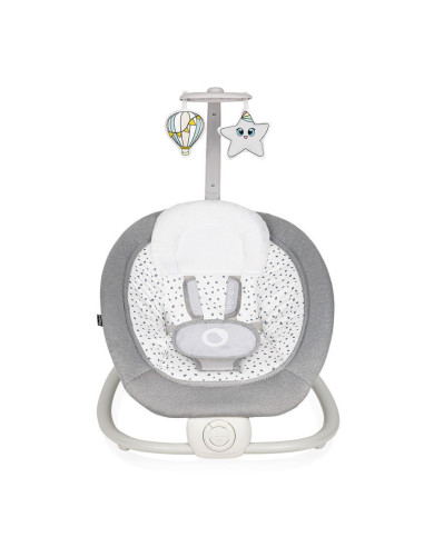 BN-LO-PASCAL_GREY_DOVE,Lionelo - Fotoliu balansoar cu vibratii, Pascal Scandi, Cu 12 melodii linistitoare, Pliabil, 80x49 cm, Gr