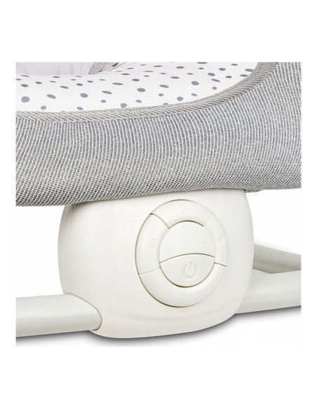 BN-LO-PASCAL_GREY_DOVE,Lionelo - Fotoliu balansoar cu vibratii, Pascal Scandi, Cu 12 melodii linistitoare, Pliabil, 80x49 cm, Gr