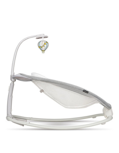 BN-LO-PASCAL_GREY_DOVE,Lionelo - Fotoliu balansoar cu vibratii, Pascal Scandi, Cu 12 melodii linistitoare, Pliabil, 80x49 cm, Gr