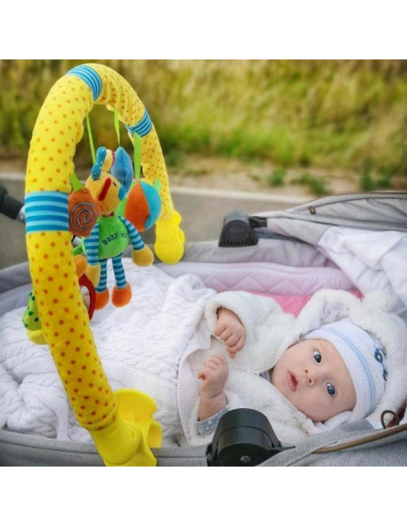 BN-45090,Arcada universala cu jucarii din plus, Pentru landou, Carucior, Scaun de masa, Patut, Baby Mix, Cloud