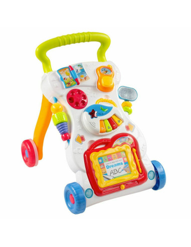 BN-38645,Antepremergator educational cu sunete si lumini, Cu panou detasabil, Cu mini pian, Baby Mix