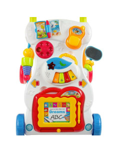 BN-38645,Antepremergator educational cu sunete si lumini, Cu panou detasabil, Cu mini pian, Baby Mix 2
