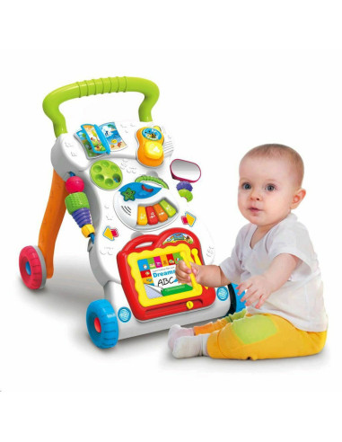 BN-38645,Antepremergator educational cu sunete si lumini, Cu panou detasabil, Cu mini pian, Baby Mix