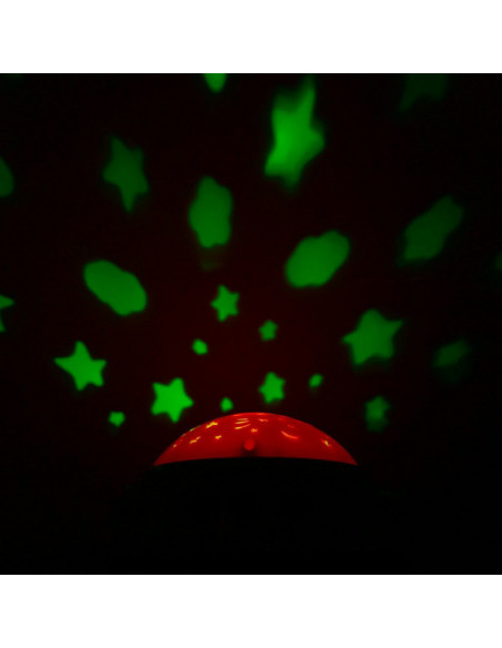 BN-37046,Carusel muzical pentru patut bebelusi, Cu proiectii, Cu melodii si sunete ale naturii, Cu 11 jucarii, Baby Mix, Red