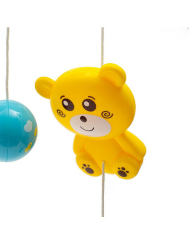 BN-37046,Carusel muzical pentru patut bebelusi, Cu proiectii, Cu melodii si sunete ale naturii, Cu 11 jucarii, Baby Mix, Red