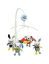 BN-43414,Carusel muzical pentru patut, Cu 5 jucarii din plus, Rabbits and Dogs, Baby Mix