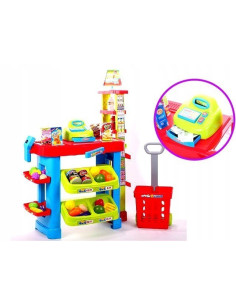 5906190295668,Set de joaca MalPlay Supermarket pentru copii,casa de marcat,alimente si cos de cumparaturi, 80 cm