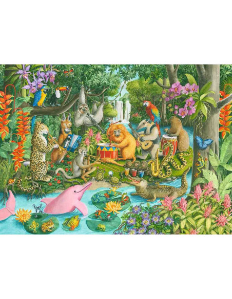 RVSPC13367,Puzzle Trupa De Muzica A Animalelor, 100 Piese