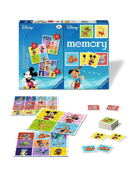 RVSPC20985,Puzzle + Joc Memory Personaje Disney, 25/36/49 Piese