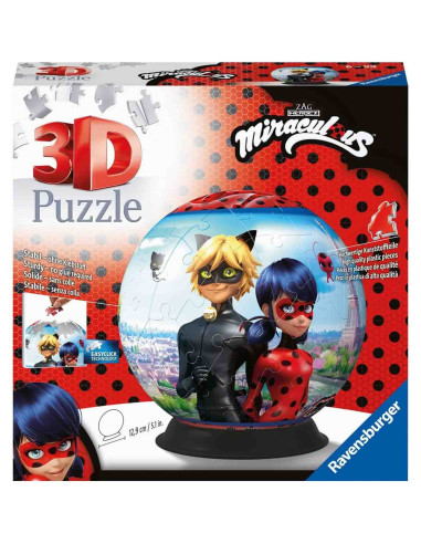 RVS3D11167,Puzzle 3D Miraculous, 72 Piese