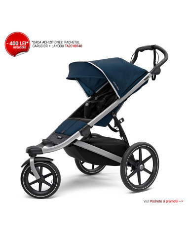 TA10101943,Carucior Thule Urban Glide 2 Single Aluminum/MajolicaBlue (model2020)