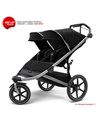 TA10101951,Carucior Thule Urban Glide 2 Double Aluminum/Jet Black