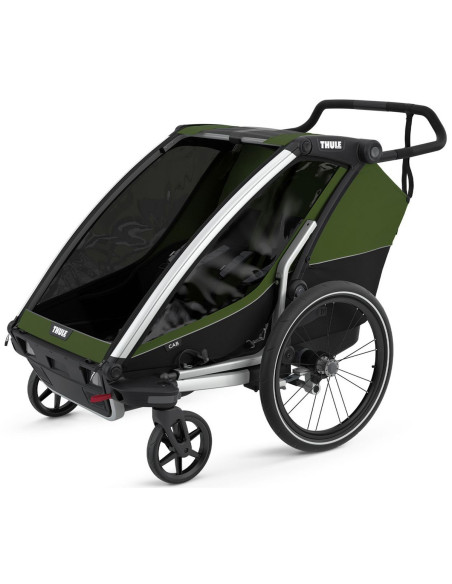 TA10204021,Carucior multisport Thule Chariot Cab 2, Aluminum/Cypress Green