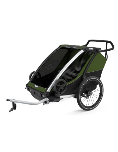 TA10204021,Carucior multisport Thule Chariot Cab 2, Aluminum/Cypress Green