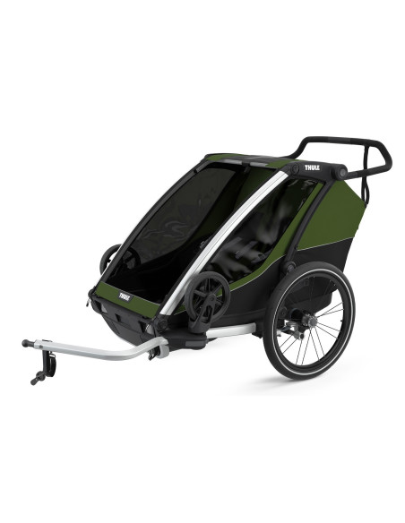 TA10204021,Carucior multisport Thule Chariot Cab 2, Aluminum/Cypress Green