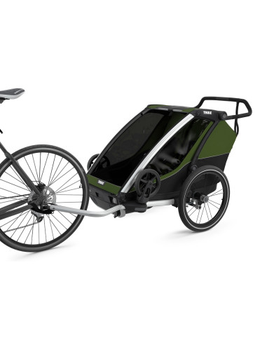 TA10204021,Carucior multisport Thule Chariot Cab 2, Aluminum/Cypress Green