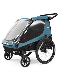 TA10102001,Remorca de bicicleta pentru transport copii, Thule, Courier, Aegean Blue, 2 locuri 2