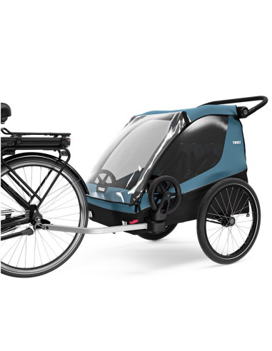 TA10102001,Remorca de bicicleta pentru transport copii, Thule, Courier, Aegean Blue, 2 locuri
