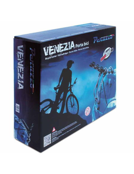 P388/A,Suport bicicleta Peruzzo Venezia 388 din aluminiu cu prindere pe haion pentru 3 biciclete