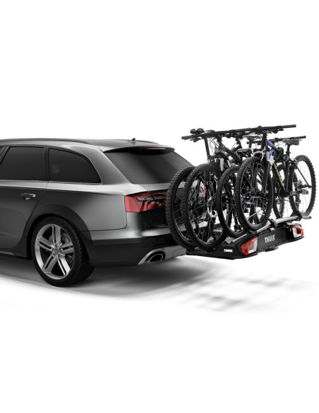 TA939000,Suport pentru 3 biciclete Thule VeloSpace 939 XT3 cu prindere pe carligul de remorcare (13pini) Argintiu/Negru