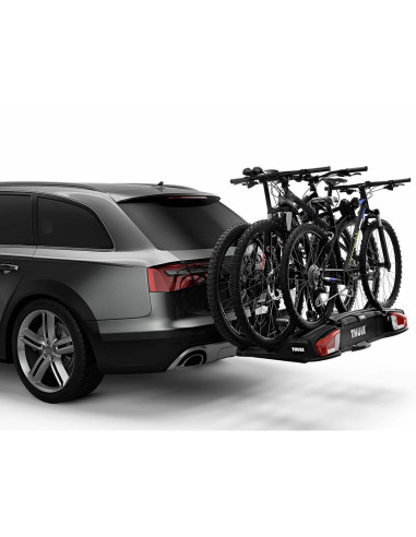 TA939001,Suport pentru 3 biciclete Thule VeloSpace 939 XT3 cu prindere pe carligul de remorcare (13pini) Negru