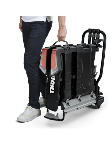 TA934107,Suport biciclete Thule EasyFold XT 3 NEGRU cu prindere pe carligul de remorcare - pentru 3 biciclete