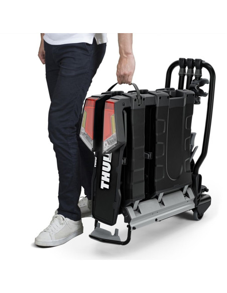 TA934107,Suport biciclete Thule EasyFold XT 3 NEGRU cu prindere pe carligul de remorcare - pentru 3 biciclete