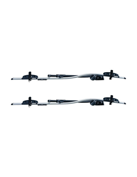 TA591040,Pachet 2 buc suporturi biciclete Thule ProRide 591 Argintiu cu prindere pe bare transversale