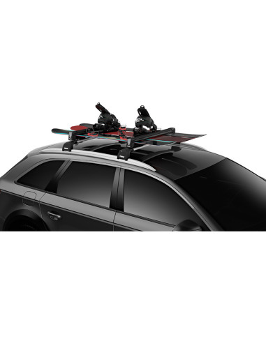 TA732607,Suport 6 perechi schiuri Thule SnowPack Black 7326 cu prindere pe bare transversale aluminiu cu profil T