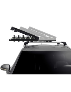 TA732507,Suport 5 perechi schiuri Thule SnowPack Extender 7325 Negru cu prindere pe bare transversale aluminiu cu profil T 2