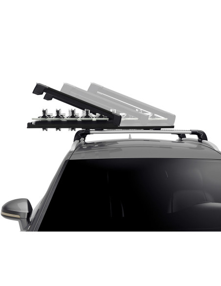 TA732507,Suport 5 perechi schiuri Thule SnowPack Extender 7325 Negru cu prindere pe bare transversale aluminiu cu profil T