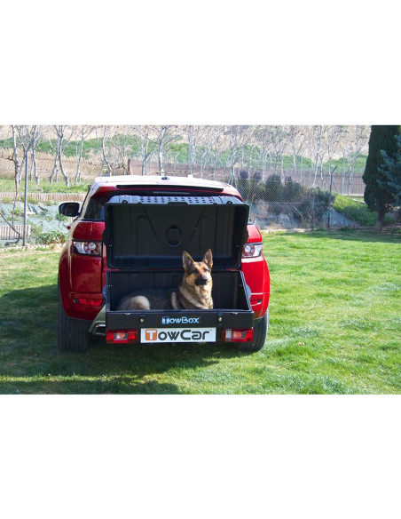 TBD000N,Cutie portbagaj pe carligul de remorcare Towbox V1 DOG Negru