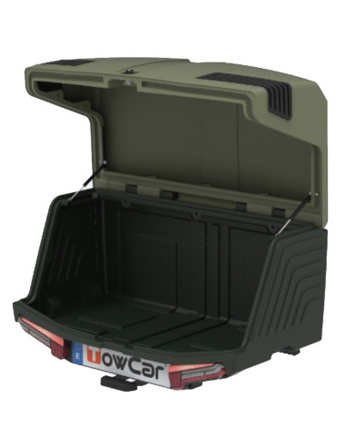 TV3XVV0,Cutie portbagaj pe carligul de remorcare Towbox V3 Camper Verde