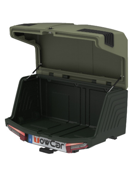 TV3XVV0,Cutie portbagaj pe carligul de remorcare Towbox V3 Camper Verde