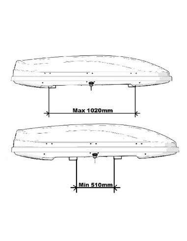 TT2400,Cutie portbagaj, Aleo, Magic 400, Gri Antracit, Dual side