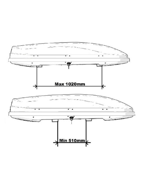 TT2400,Cutie portbagaj, Aleo, Magic 400, Gri Antracit, Dual side