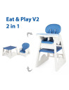 JU3003-K03-Blue,Scaun de masa transformabil Juju Eat&Play V2, Albastru