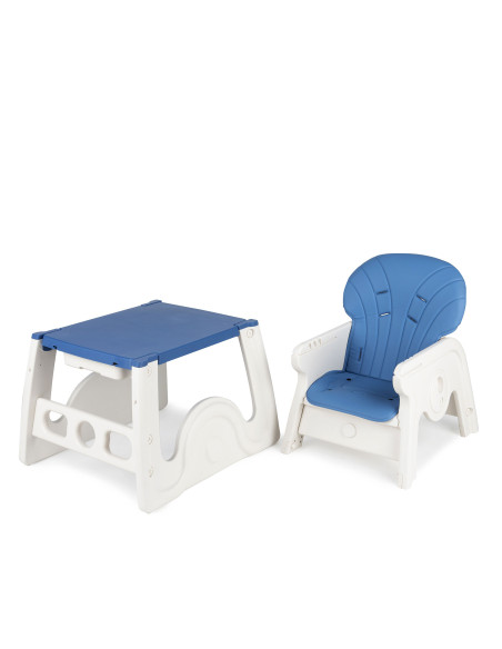 JU3003-K03-Blue,Scaun de masa transformabil Juju Eat&Play V2, Albastru