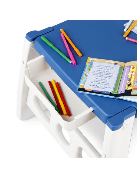 JU3003-K03-Blue,Scaun de masa transformabil Juju Eat&Play V2, Albastru