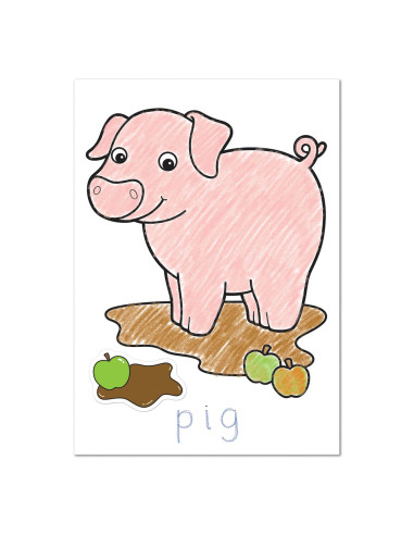 Carte de colorat cu activitati in limba engleza si abtibilduri