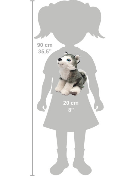 Catelus Husky - Jucarie Plus Wild Republic 20 cm,WR13435