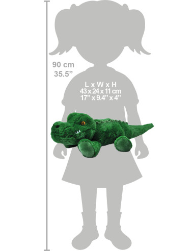Crocodil Ecokins - Jucarie Plus Wild Republic 30 cm,WR24733