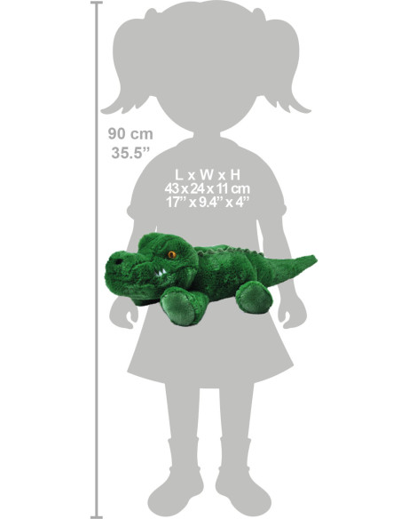 Crocodil Ecokins - Jucarie Plus Wild Republic 30 cm,WR24733
