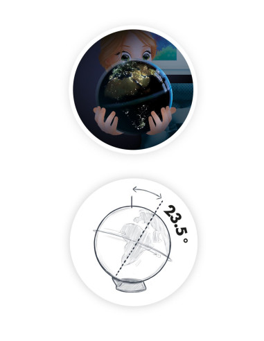 Glob terestru ziua - Luminile oraselor noaptea,BK7347