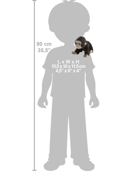 Gorila - Jucarie Plus Wild Republic 13 cm,WR11012