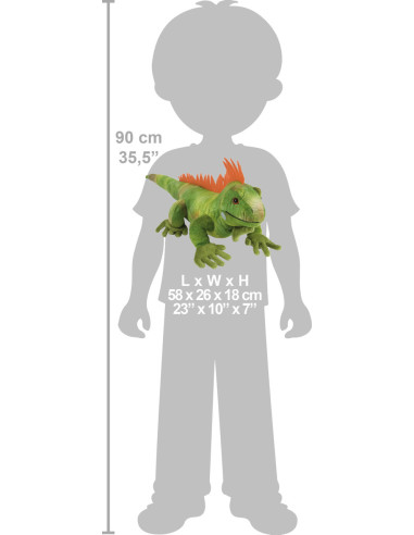 Iguana - Jucarie Plus Wild Republic 30 cm,WR12905