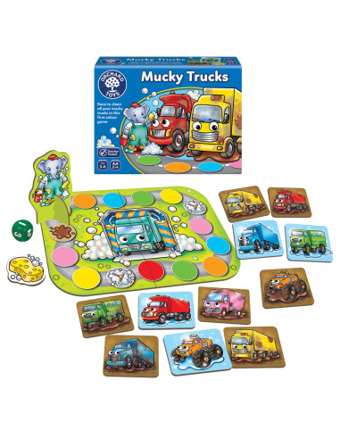 OR118,Joc de societate Camioane Noroioase MUCKY TRUCKS