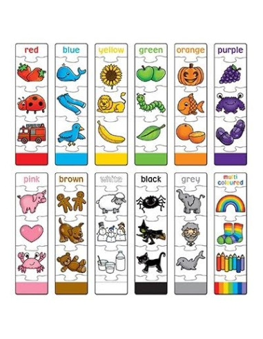 Joc educativ - puzzle in limba engleza Invata culorile prin