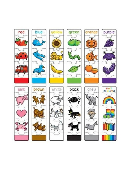 Joc educativ - puzzle in limba engleza Invata culorile prin